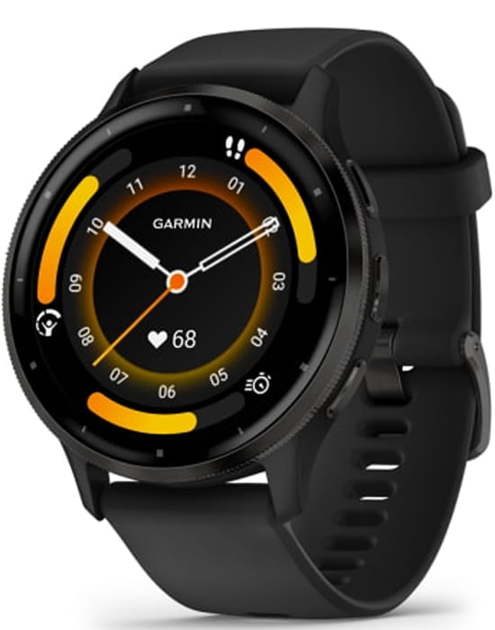 Garmin Garmin Venu 3 010-02784-01  010-02784-01 электронные мужские часы  циферблат, браслет силикон — вид спереди